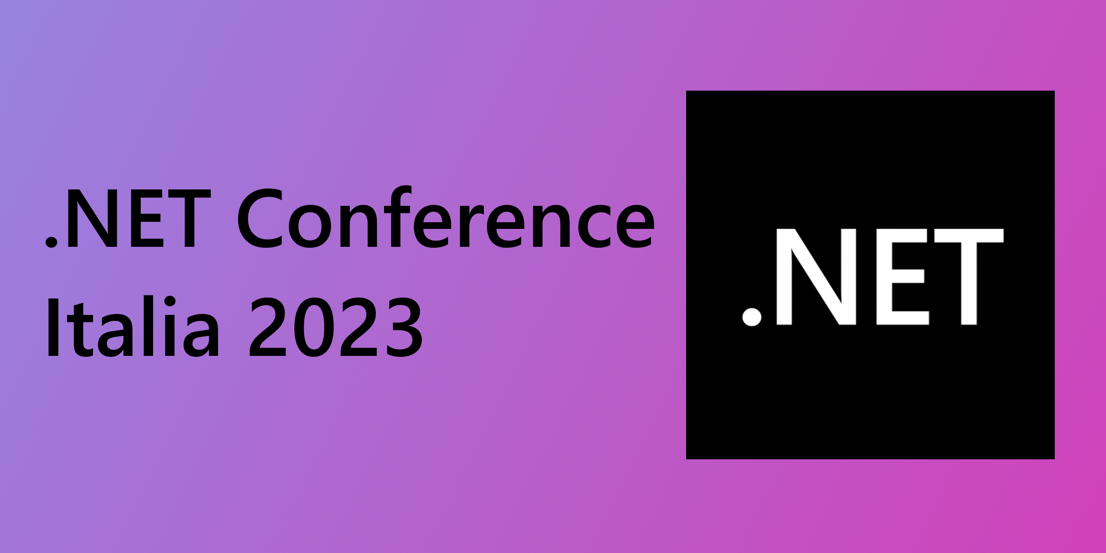 Banner .NET Conference Italia 2023