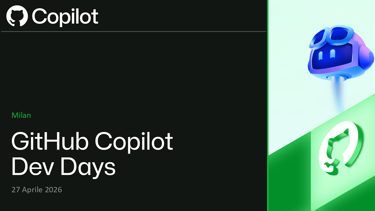 Banner GitHub Copilot Dev Days | Milan