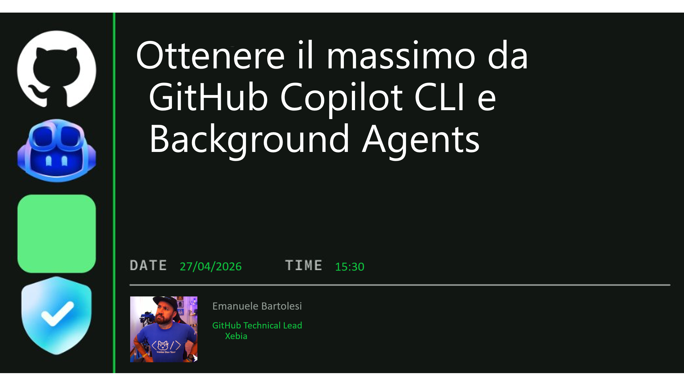 Sessione Ottenere il massimo da GitHub Copilot CLI e Background Agents ...